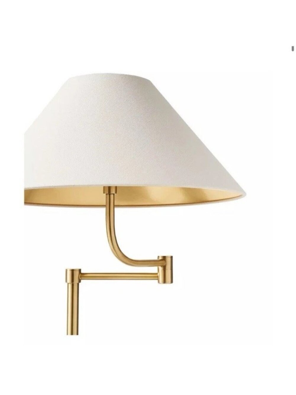 Serena & Lily Marseille Floor Lamp Shade-Natural Linen/Gold Lined